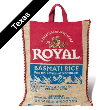 Royal Basmati Rice <br> 20 LB (Texas)