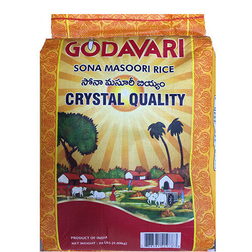 Godavari Sona Masoori Rice 20 LB (Texas)